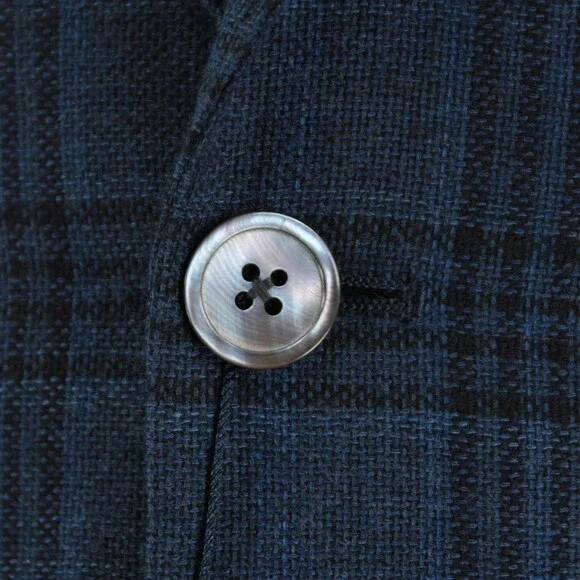 Cardinal of Canada NWT Wool Sport Coat Size 38S US In Blue & Black Plaid
